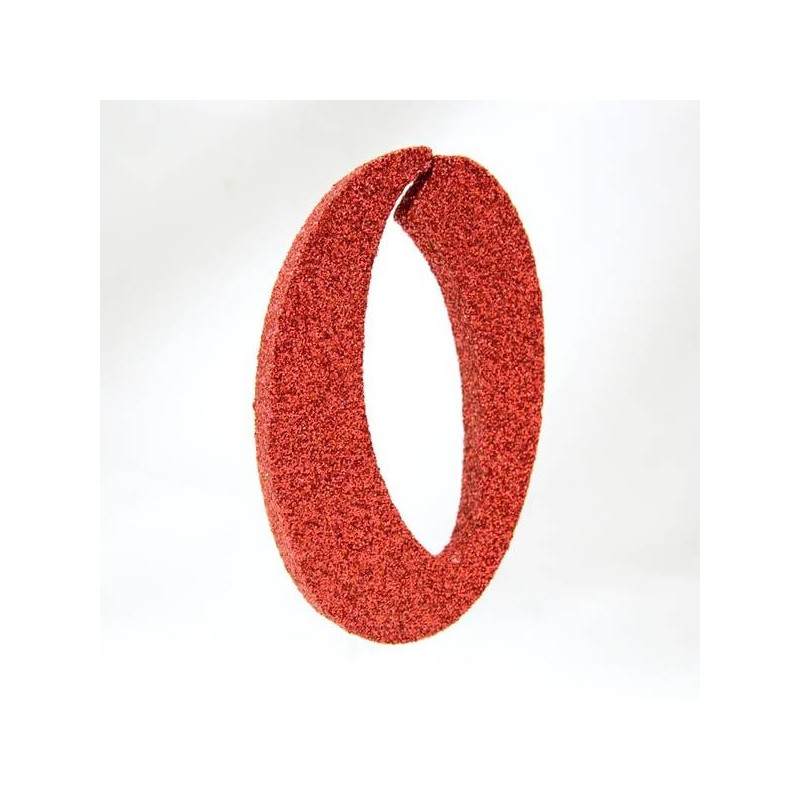 NUMERO POLISTIROLO GLITTER mm120x90 0 ROSSO
