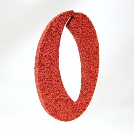 NUMERO POLISTIROLO GLITTER mm120x90 0 ROSSO