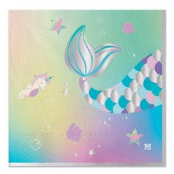 TOVAGLIOLI 33x33 MERMAID SIRENA 20pz