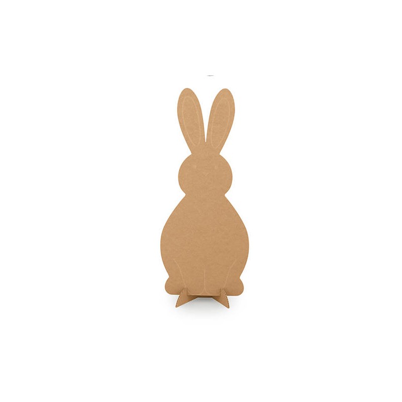 CONIGLIO IN CARTONCINO C/PIEDE AVANA 40cm