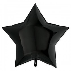 PALLONI MYLAR STELLA 36 90cm NERA METAL