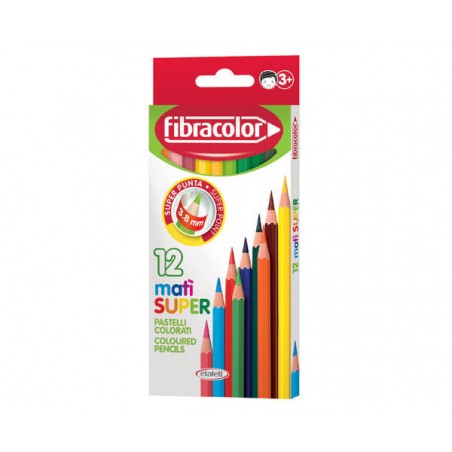 PASTELLI MATì SUPER P. MEDIA 12pz FIBRACOLOR