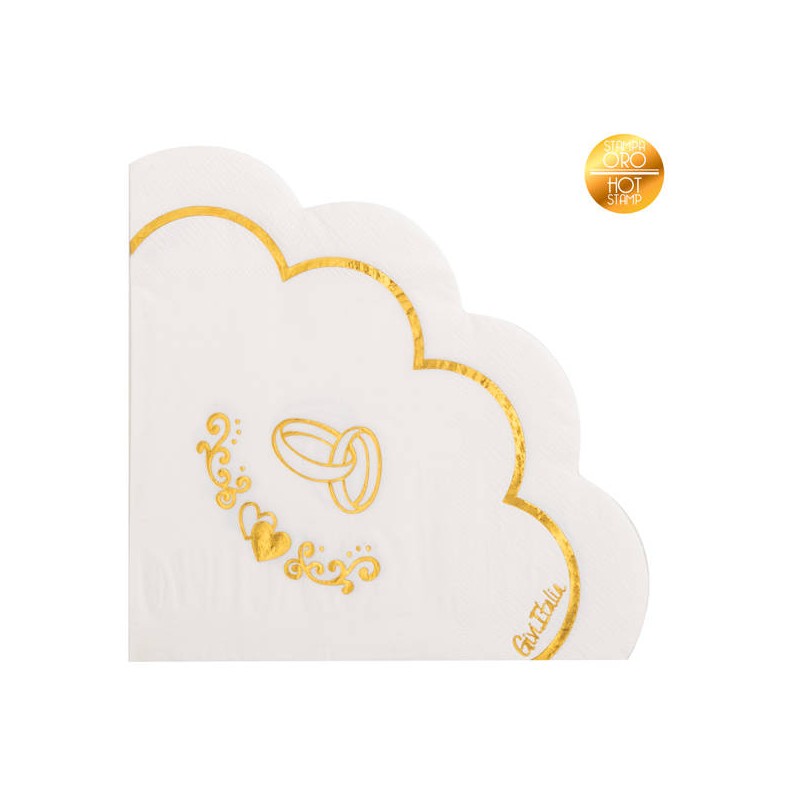 TOVAGLIOLI 33x33 FEDI C/ SMERLO FIORE ORO 16pz