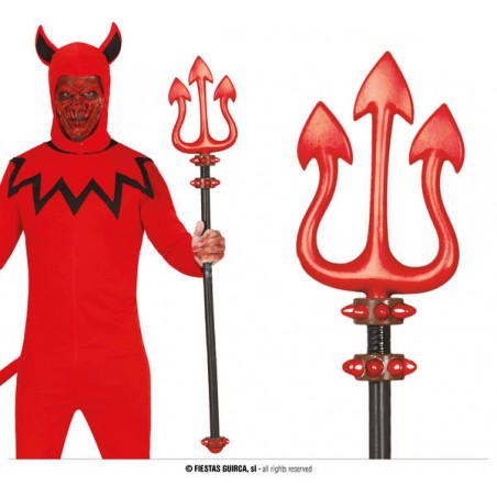 TRIDENTE DEMONIACO 100cm ROSSO