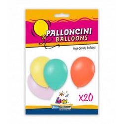 PALLONCINI LATTICE PASTELLO 9/10 26cm MACARON 20pz