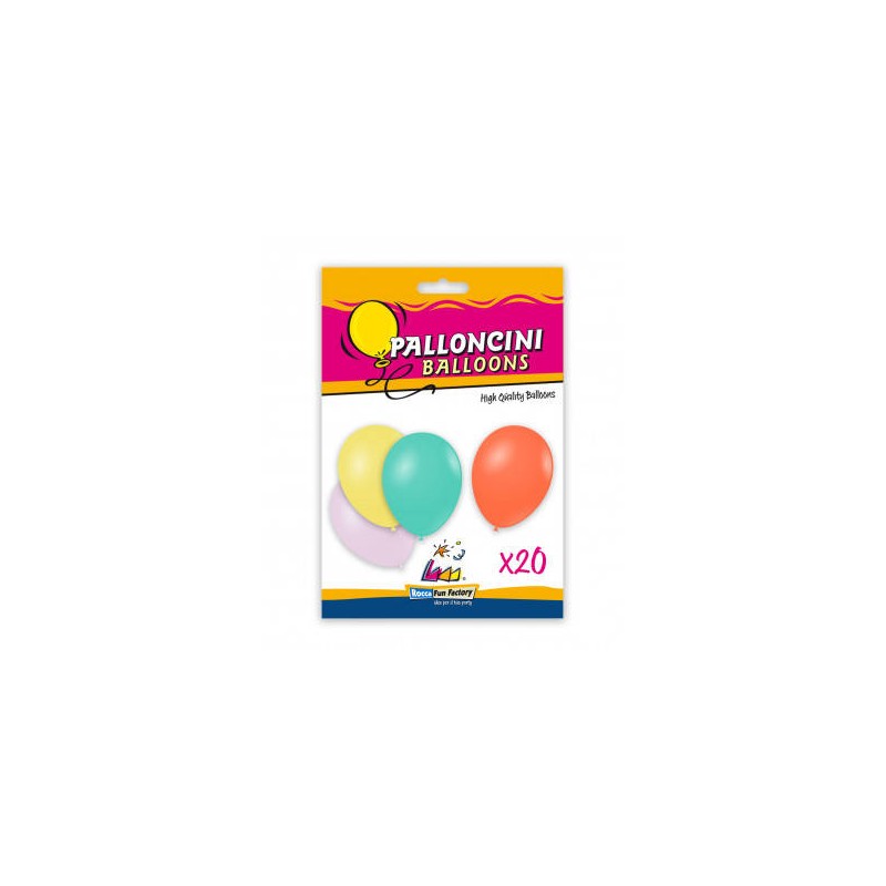 PALLONCINI LATTICE PASTELLO 9/10 26cm MACARON 20pz