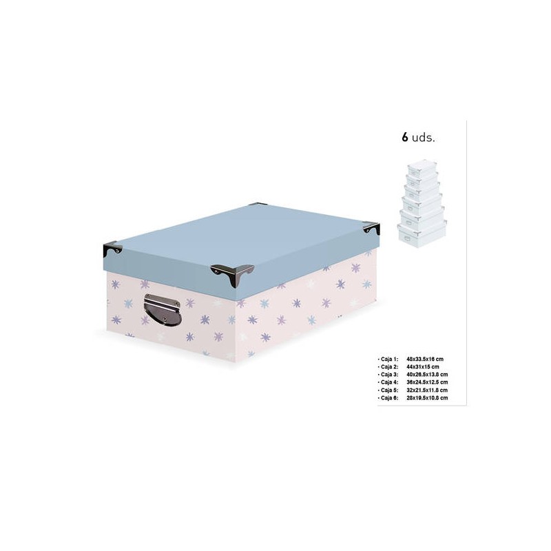 SCATOLA RETTANGOLARE ANGOLO METAL STELLINE 3/6 40x26,5x13,8cm