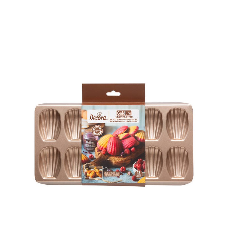 STAMPO MADELEINE 39,8x20,7x2cm 12 CAVITA' ROSEGOLD DECORA