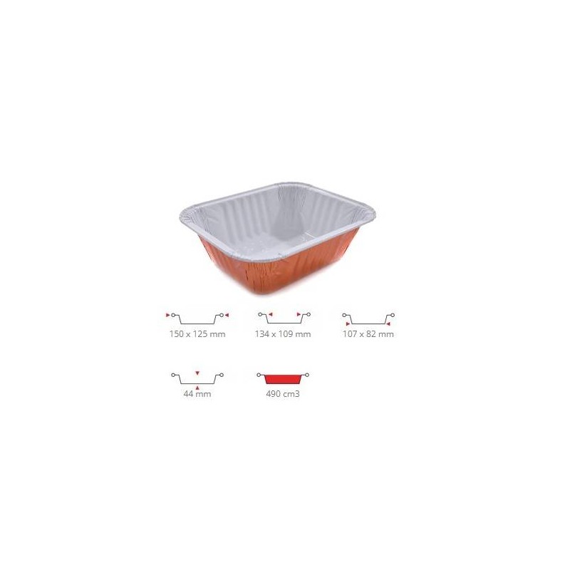 TEGLIA ALLUMINIO BIANCO/RAME 1 prz 100PZ R10G CONTITAL