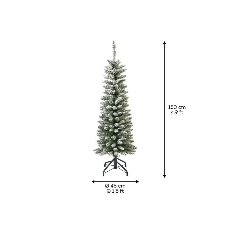 ALBERO PINO VERDE SNOWY SLIM Ø45x150cm