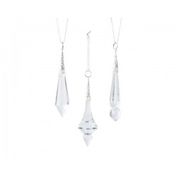 DECORAZIONE CRISTALLO IN VETRO ASS.TA 3xh12,5cm 1pz