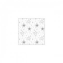 TOVAGLIOLI 33x33cm NIGHT SKY SILVER/WHITE 20pz