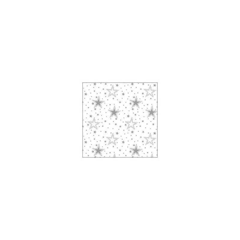 TOVAGLIOLI 33x33cm NIGHT SKY SILVER/WHITE 20pz
