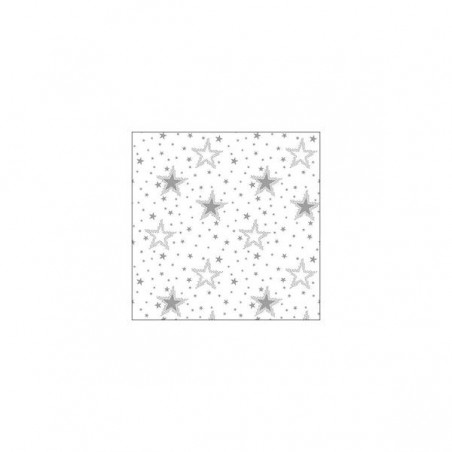 TOVAGLIOLI 33x33cm NIGHT SKY SILVER/WHITE 20pz
