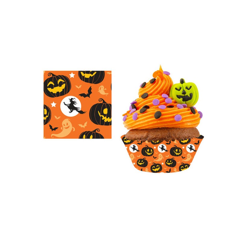 PIROTTINI CUPCAKE ZUCCA IN CARTA 51cm 50pz