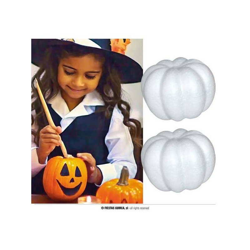 ZUCCHE BIANCHE DA DECORARE 10cm 2pz