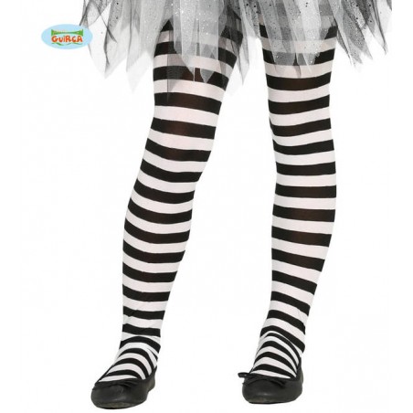 COLLANT RIGHE BIANCHE E NERE 7-12 ANNI