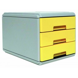 MINI CASSETTIERA KEEP COLOUR PASTEL ARDA 3 CASSETTI GIALLO