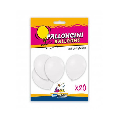 PALLONCINI LATTICE PASTELLO 9/10 26cm BIANCO 10 20pz