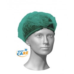 Mr.Care - CUFFIA COPRICAPO PLISSè SAFE CAP VERDE 100pz