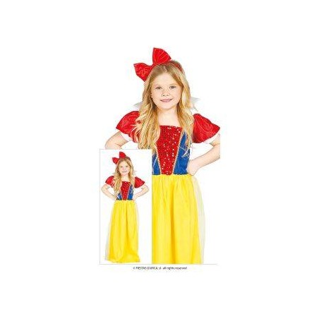 COSTUME PRINCIPESSA BIANCA DEL BOSCO 3-4 ANNI