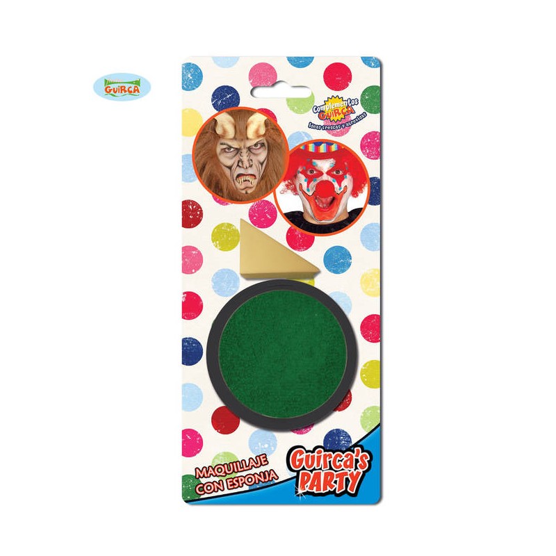 TRUCCO VERDE SCURO CON SPUGNA 9gr