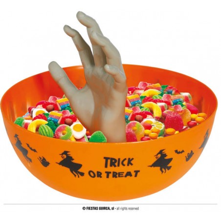 CIOTOLA ARANCIONE CON MANO ø25cm IN PVC