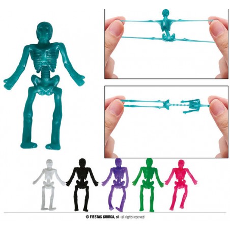 SCHELETRO ELASTICO GOMMOSO 10cm ASS.TO 1pz