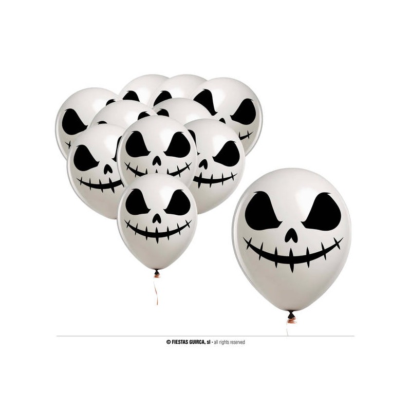 PALLONCINI FANTASMA BIANCHI 10pz