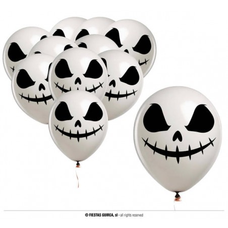 PALLONCINI FANTASMA BIANCHI 10pz