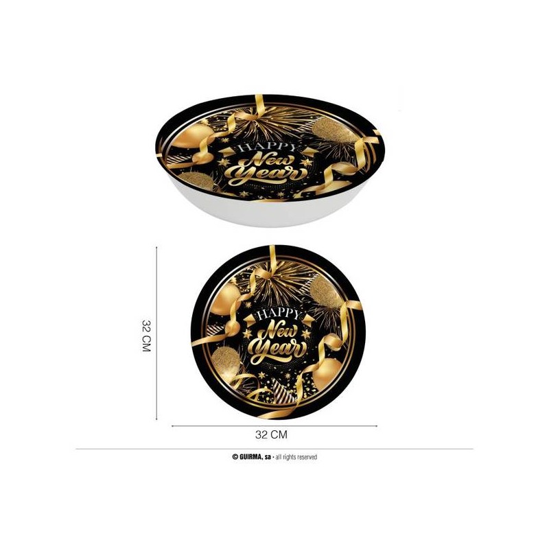 CIOTOLA IN PLASTICA 32cm HAPPY NEW YEAR