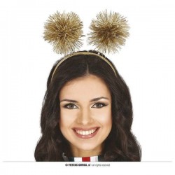 CERCHIETTO CON PON-PON ORO