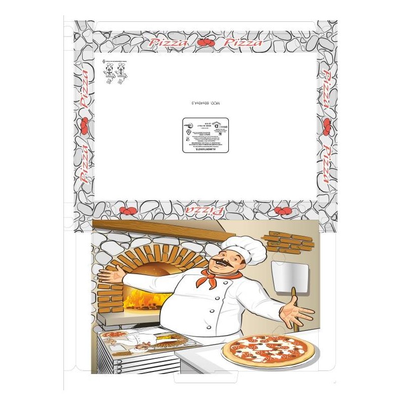 SCATOLE PIZZA 40x60x5cm 50pz STAMPA PIZZAIOLO