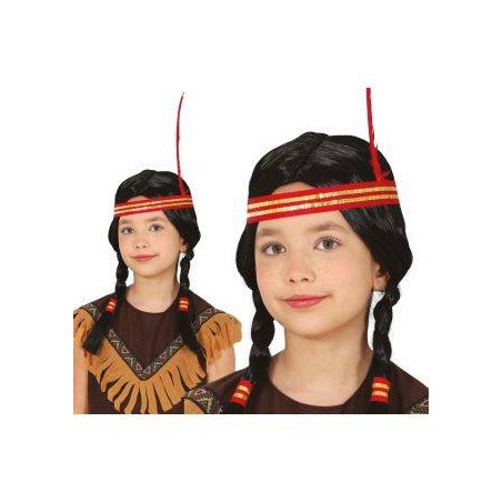 PARRUCCA INDIANA TRECCIE E FASCETTA