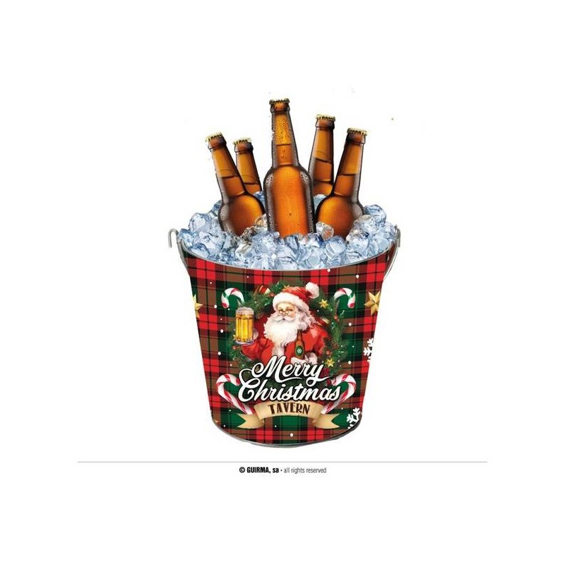 SECCHIELLO IN METALLO MERRY CHRISTMAS