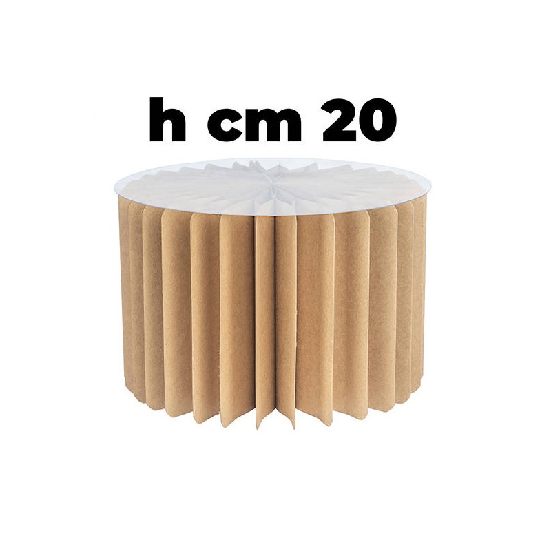 COLONNA ALZATA IN CARTA 180gr ø30 x h.20cm KRAFT con TOP IN PVC