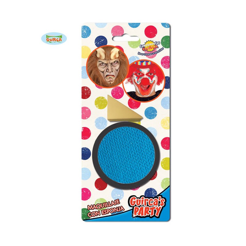 TRUCCO AZZURRO CON SPUGNA