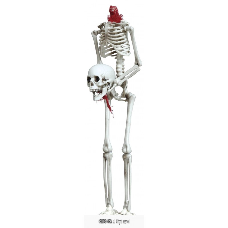 SCHELETRO C/TESTA IN MANO 37cm