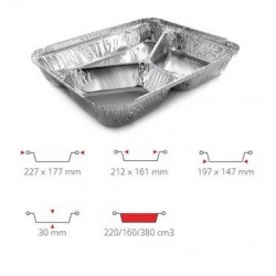 TEGLIA ALLUMINIO R81L 3 SCOMPARTI 100PZ CONTITAL