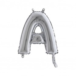 LETTERA A MYLAR SILVER 14" 36cm