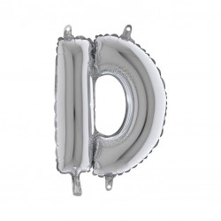LETTERA D MYLAR SILVER 14" 36cm