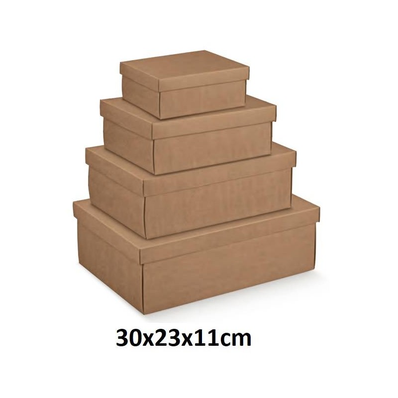 SCATOLA F/COPERCHIO EASY 30x23x11cm AVANA