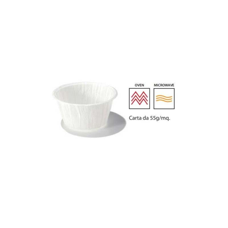 PIROTTINI MUFFIN 45x34mm BIANCO 200pz
