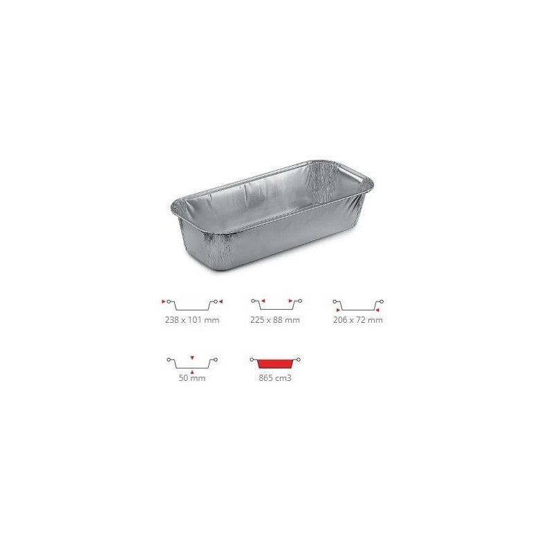 TEGLIA ALLUMINIO PLUM CAKE 22x9 100PZ R15G CONTITAL