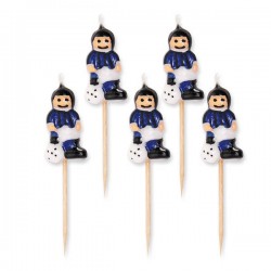 CANDELINE CALCIATORI NERAZZURRI 5pz