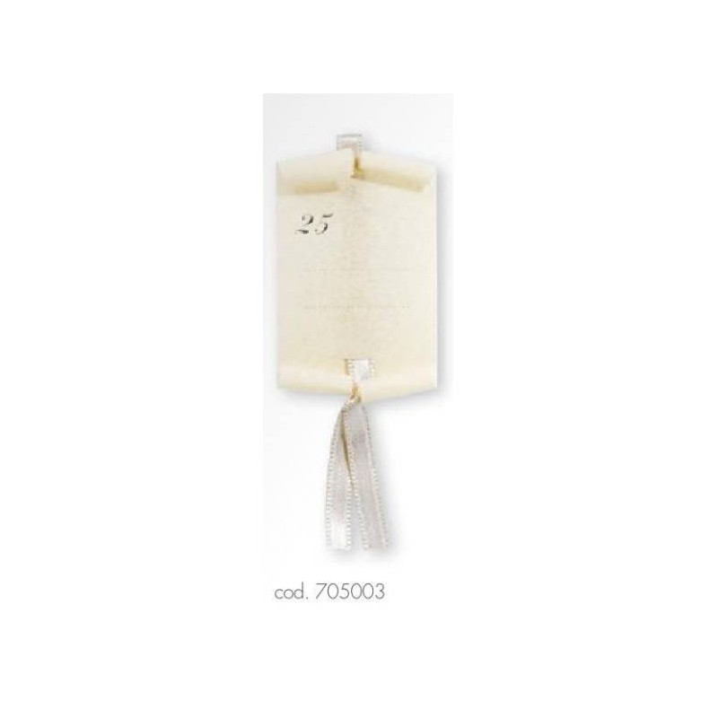 PERGAMENA C/LACCIO NOZZE D'ARGENTO 10pz