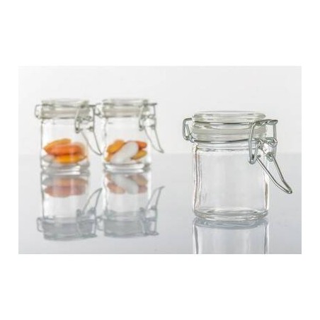 BARATTOLINO VETRO ERMETICO 50ml H.6cm H2780