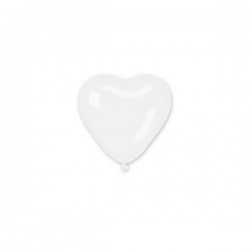 PALLONCINI CUORE 11 28cm BIANCO 100pz