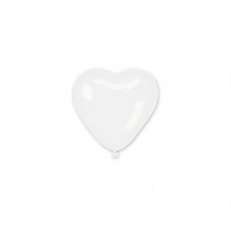 PALLONCINI CUORE 11 28cm BIANCO 100pz
