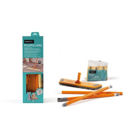 SCOPA IL PULIPOLVERE C/MANICO 130cm + 20 RETINE